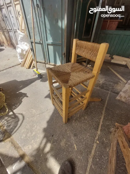 كراسي قهوة خيش تفصيل يدوي