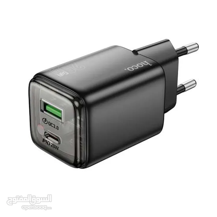 Hoco N52 (20w) Home Charger Pd 20w  شاحن ايفون كامل عظمة + وصلة شحن سريع من هوكو ( فقط ب15 دينار )