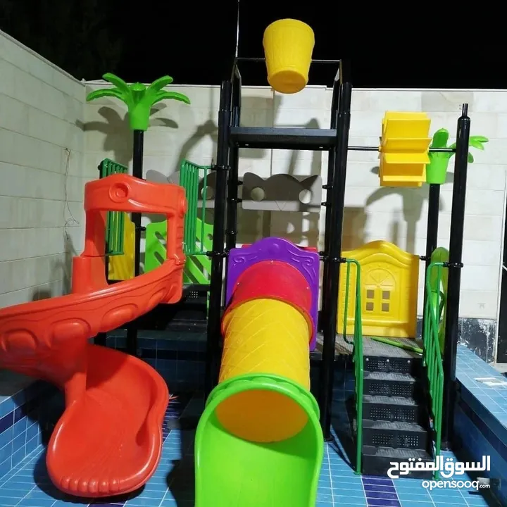 ألعاب مرجيح وزحليق تجهيز روضات طاولات وكراسي سبوارات ارفف دواليب