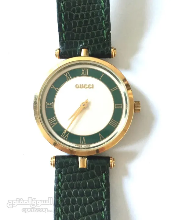 2  Gucci watches - crocodile leather- like new condition - ساعات جوتشي عدد 2- جلد تمساح اصلي- نادرة