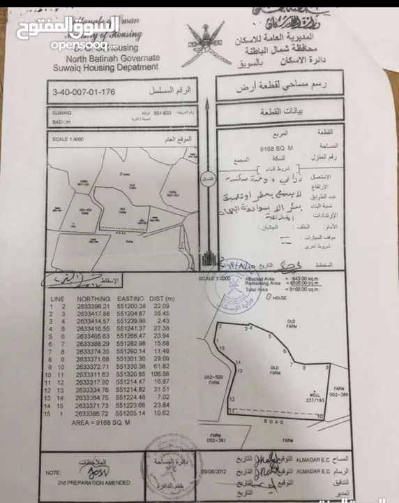 مزرعة للبيع  مسورة بالكامل