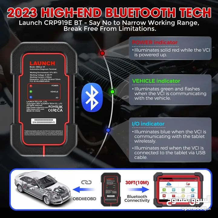 جهاز فحص السيارات اصدار 2024 LAUNCH-X431 CRP919E BT