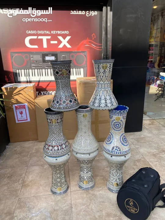طبله جوهره الفن الاصليه الختم الذهبي مقاس 22  مع حقيبه اصليه جوهره الفن وغطاء