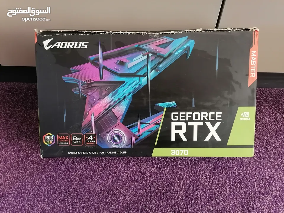 كرت شاشة Aorus RTX3070 Master led