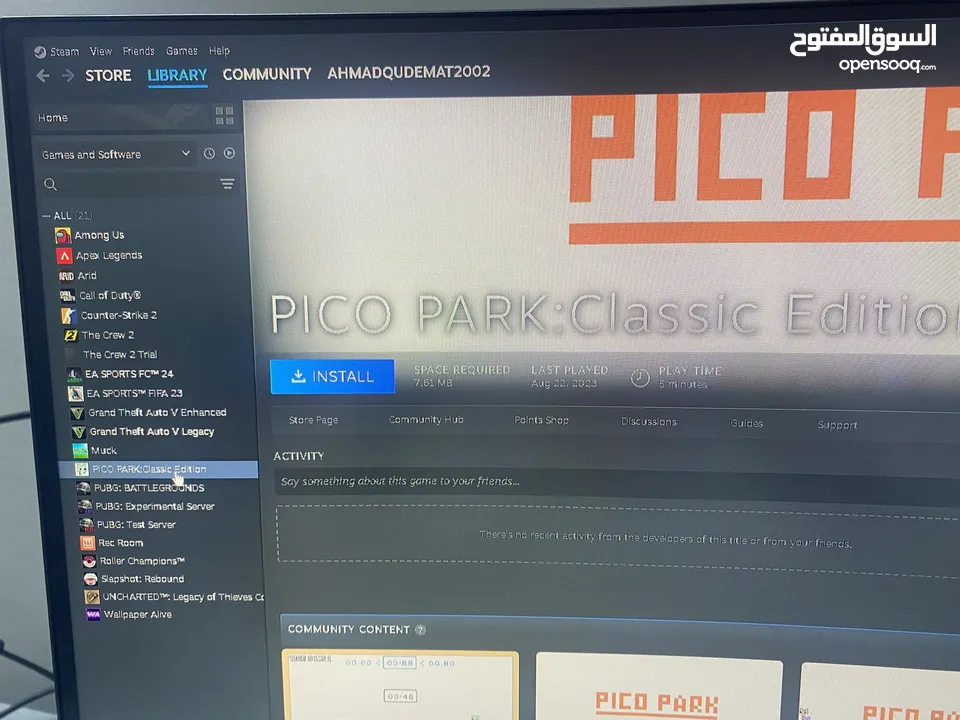 عرض ناري! PC جيمنغ + حساب ستيم + ماوس وكيبورد جيمنغ فقط بـ 180