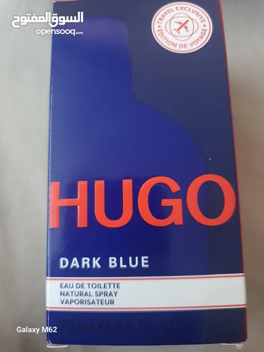 عطر HUGO DARK BLUE الأصلي كامل وجديد. فقط مفتوح للتأكد من الرائحة كمية 75m سعر قابل للتفاوض