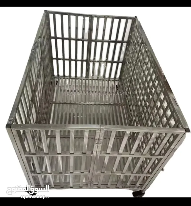 Stainless Steel Dog Cage for Small Breed Dogs or Puppies.
