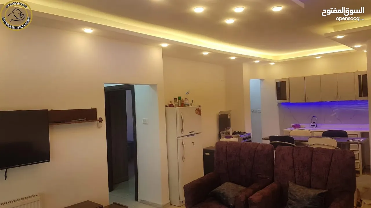 شقة مفروشة مميزة للبيع في السابع قرب جمعية خليل الرحمن طابق ثاني 93م تشطيب سوبر ديلوكس