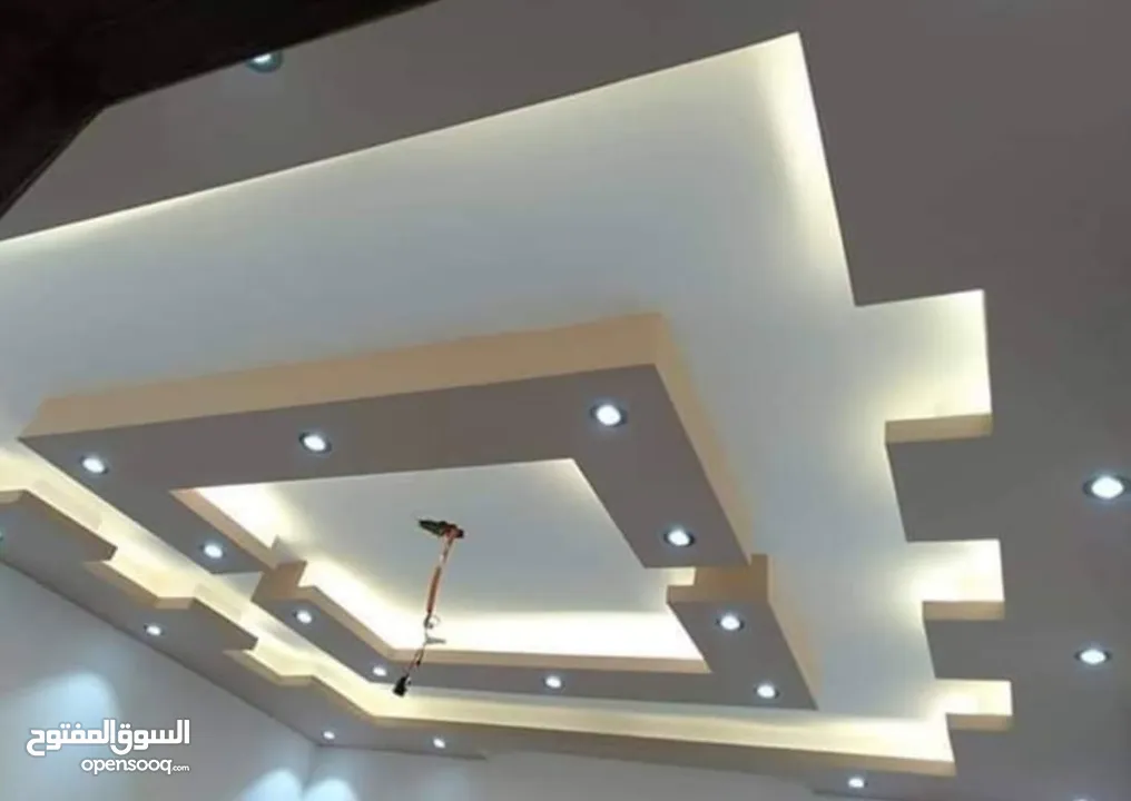 كهرباء وأحدث الديكورات المنزليه حبس بورد وتركيب بدل الخشب والرخام