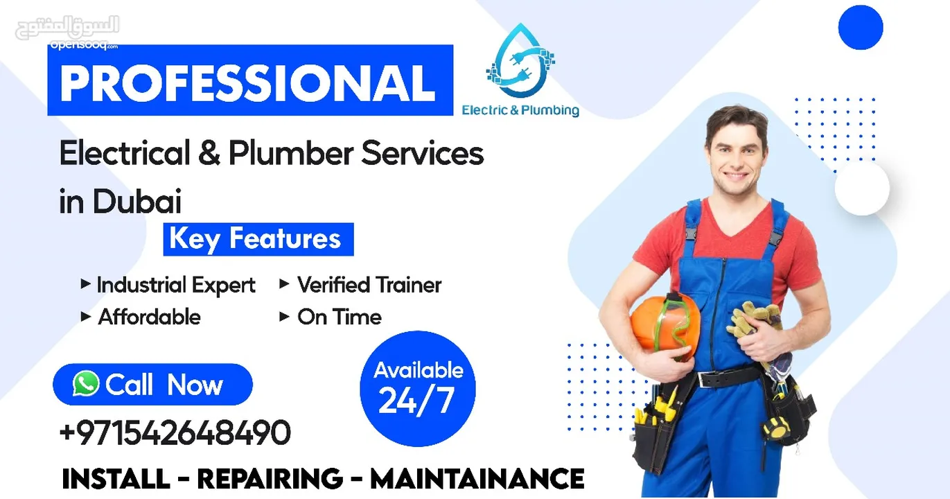 we are professional electrician and plumber.