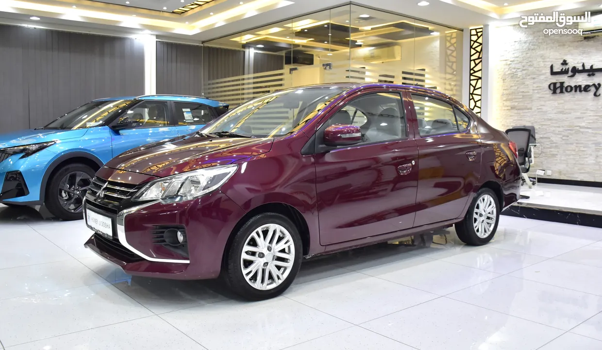 Mitsubishi Attrage ( 2021 Model ) in Burgundy Color GCC Specs