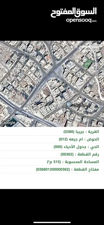 ارض للبيع جريبا حوض ام جيعة قريبة من لين ستور تبعد 200 م عن شارع جريبا الرئيسي ‘