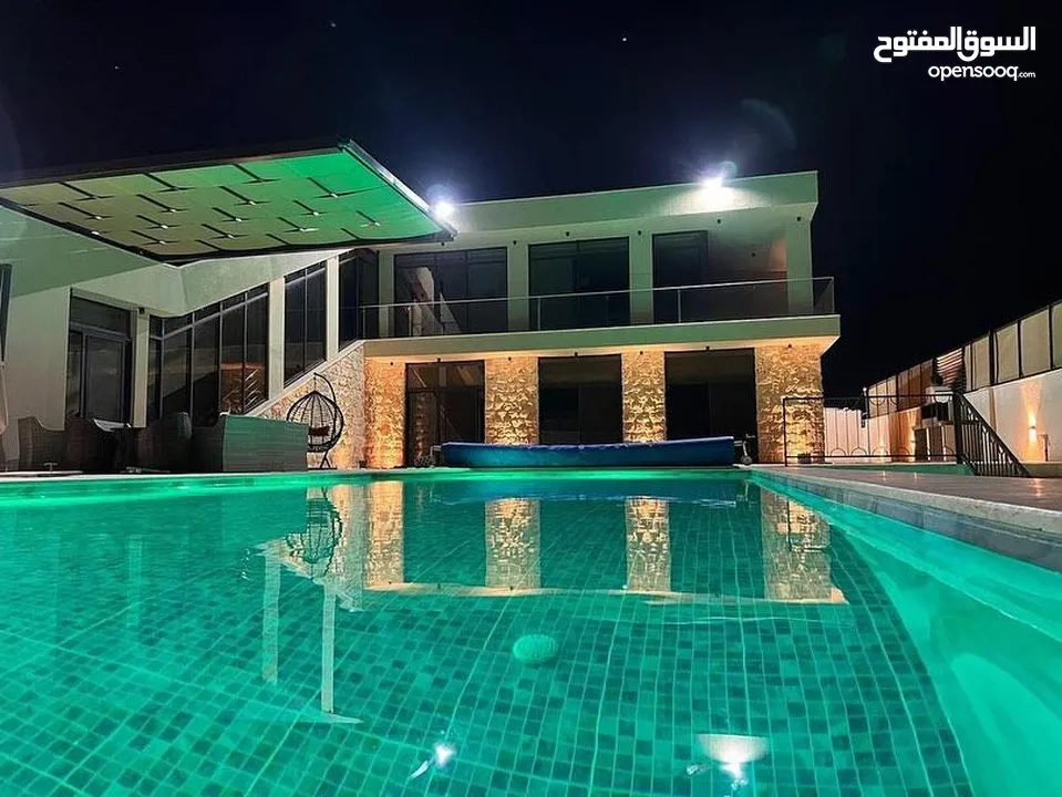 استمتع بالفخامة والراحة في قلب الشمال الأردني Rexus Villa للإيجار اليومي اسعار خاصة للفترات الكبيرة