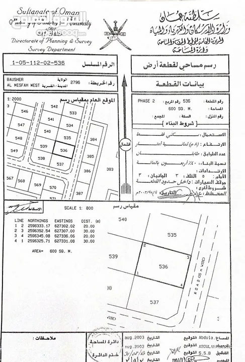 ارض سكنية في المسفاة