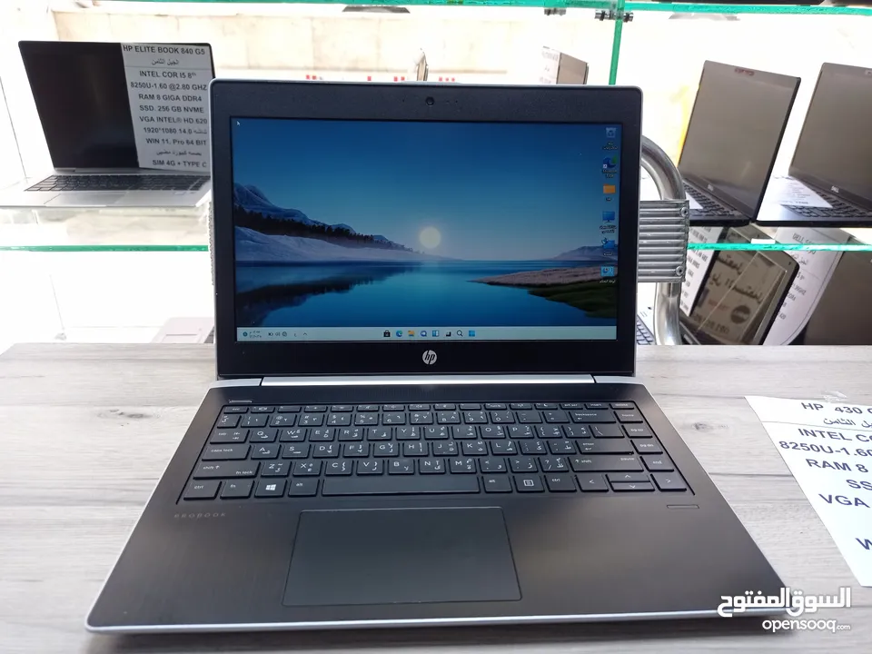 HP PROBOOK CORI5 الجيل الثامن RAM 8 GB DDR4 SSD 256 NVME جهاز  جدا بضمان 30