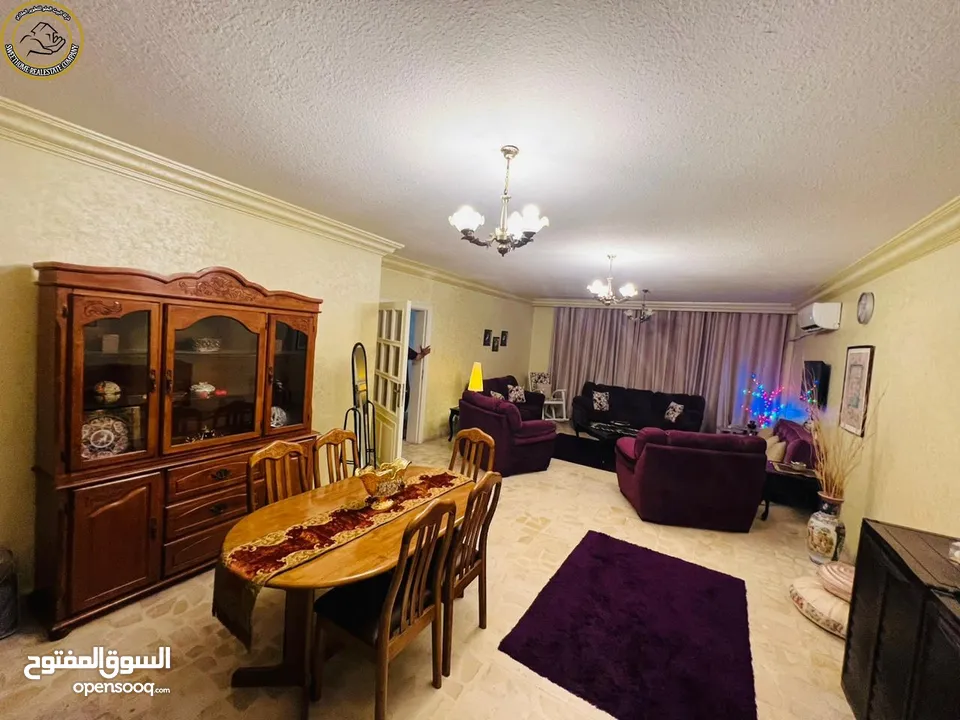 شقة استثمارية مفروشة للبيع في الدوار السابع قرب كوزمو طابق ثاني 121م بسعر مغري