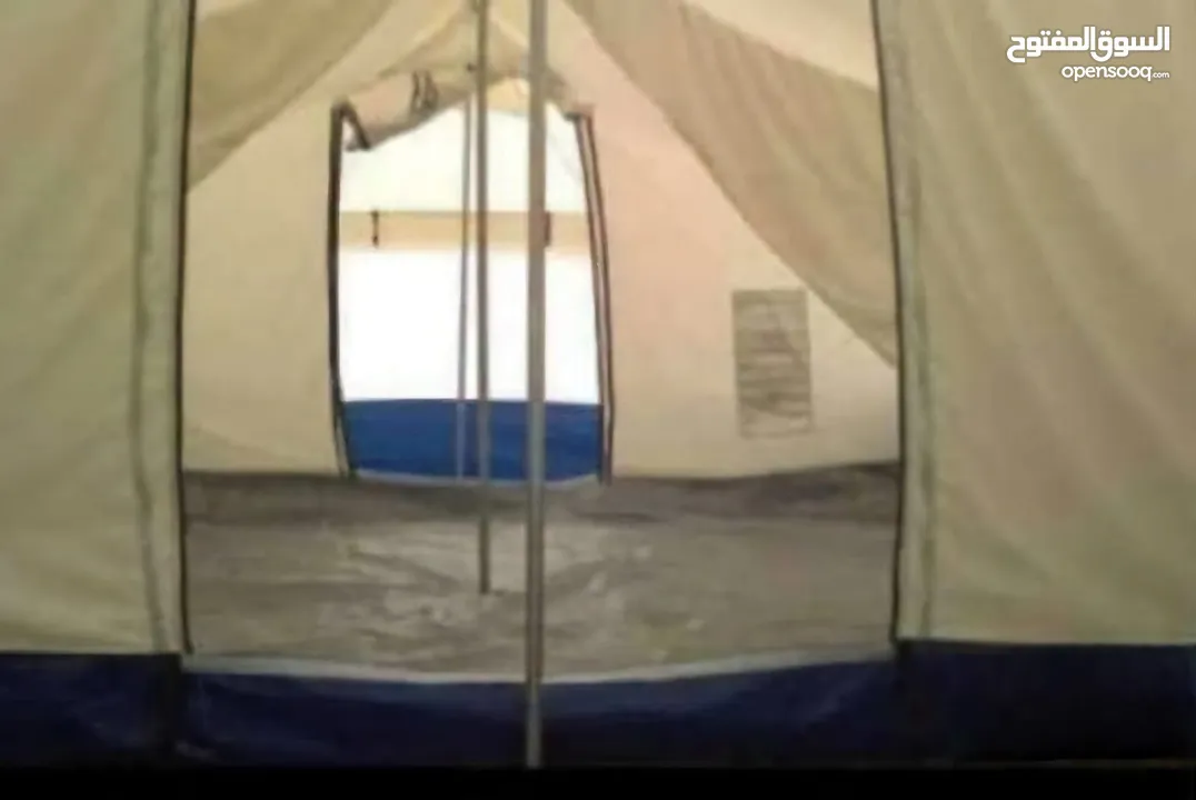 خيمة UNHCR كتان طبقتين جديدة لم تستخدم بعد افتحها بيدك