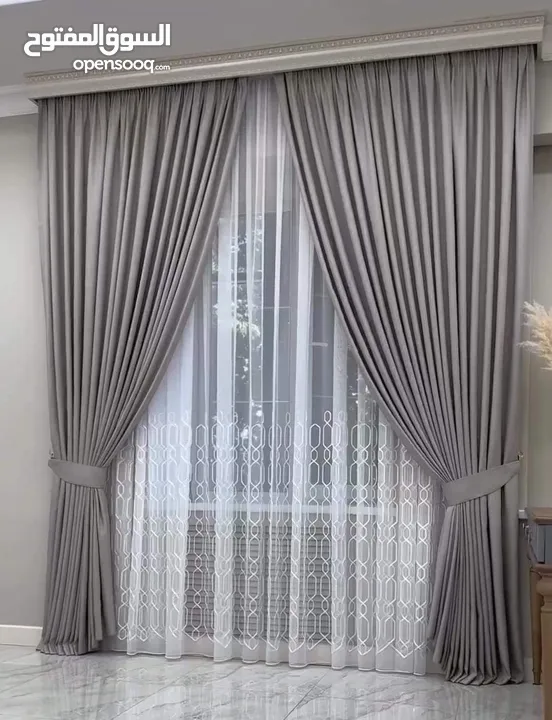 ستائر Curtains available with different colours  and  designs starting price 35AED per pc