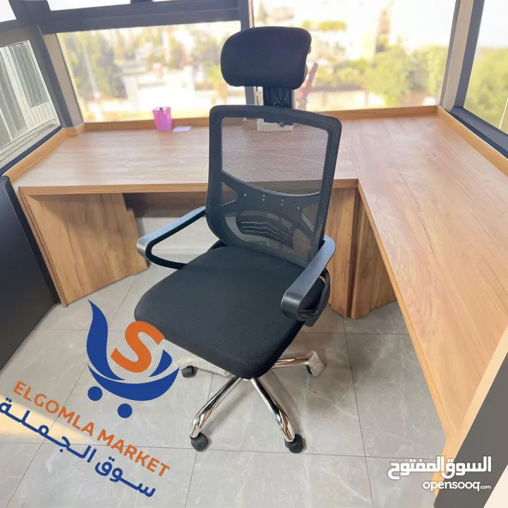 كرسي شبك متحرك طبي كرسي موظف كرسي ظهر متحرك وايدي متحركة دعم اسفل الظهر باقل سعر Office Chair
