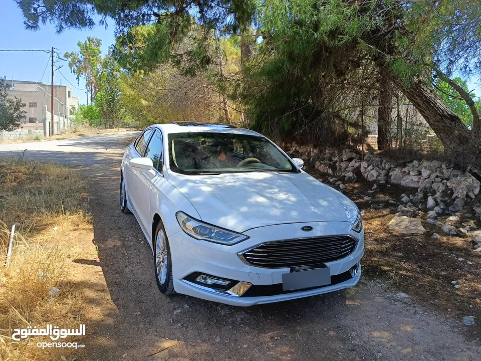 فورد فيوجن تيتانيوم 2018 Ford Fusion Titanium white  اعلى مواصفات نظيفه جدا استخدام شخصي ماشيه 96000
