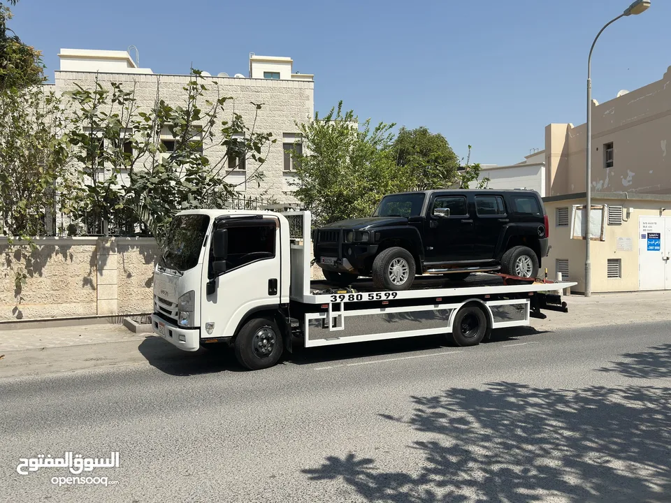 سطحة مدينة حمد 24 Hamad Town TOWING CAR 24 ونش رافعة رافعه نقل سطحة البحرين خدمات سحب سيارات