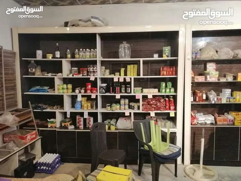 اثاث سوبر ماركت كامل مع مطاحن قهوة عدد 2 مطاحن القدس بحالة الوكاله