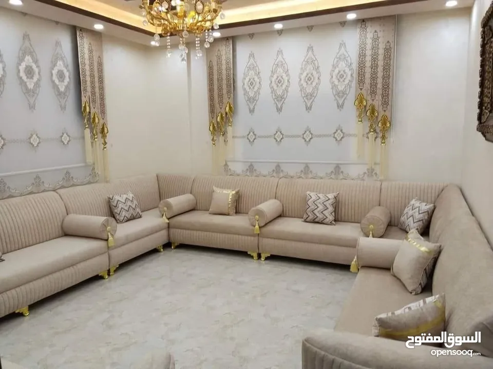 جلسات خليجية أحدث الموديلات 17 مقعد مع طقم طربيزاط + مراكي مع مخدات