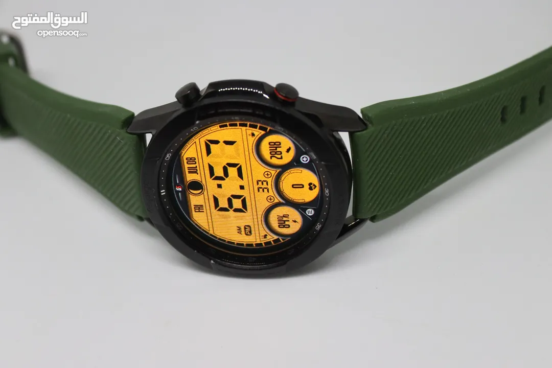 SAMSUNG GALAXY WATCH 3 SIZE 45MM WITH ARMY GREEN RUBBER BAND