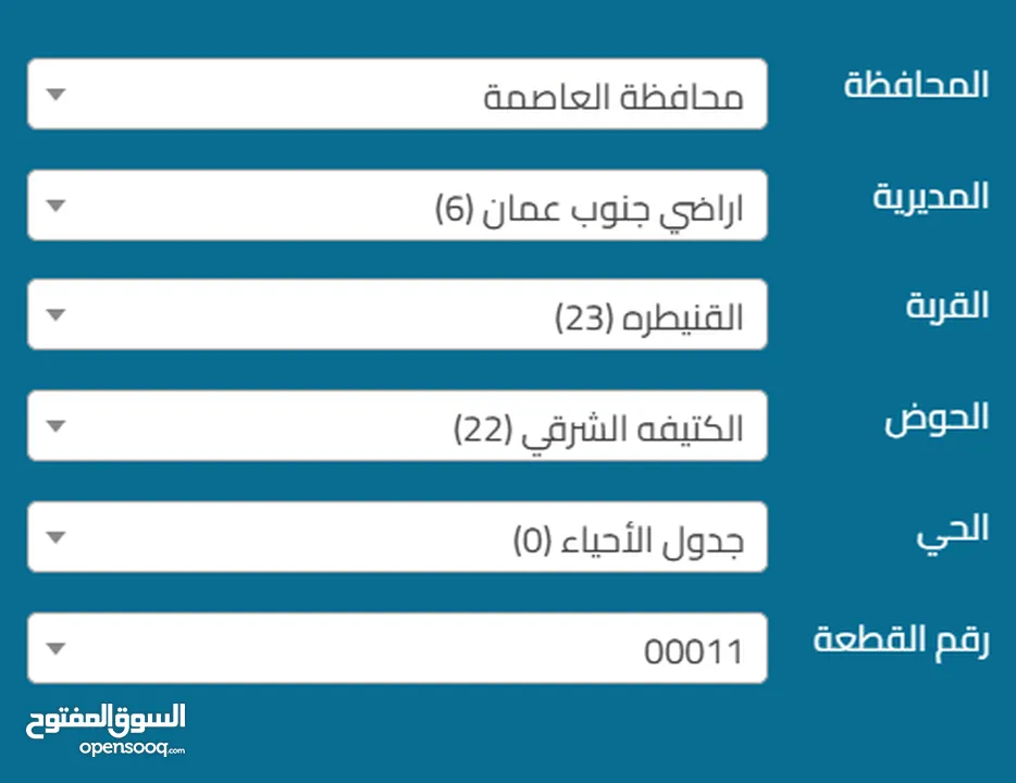 قطعة ارض للبيع في القنيطرة حوض الكتيفة الشرقي (22) - قطعة رقم (11)  بمساحة (11) دونم - وبسعر مغري