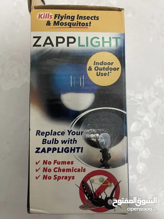 إضاءة LED ZAPPLIGHT وإضاءة للبعوض 2in1