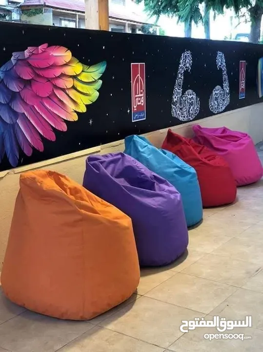 بفات بين باق bean bag مقاعد قماش ووتر بروف محشو بوليسترين. خدمة التوصيل لجميع المحافظات