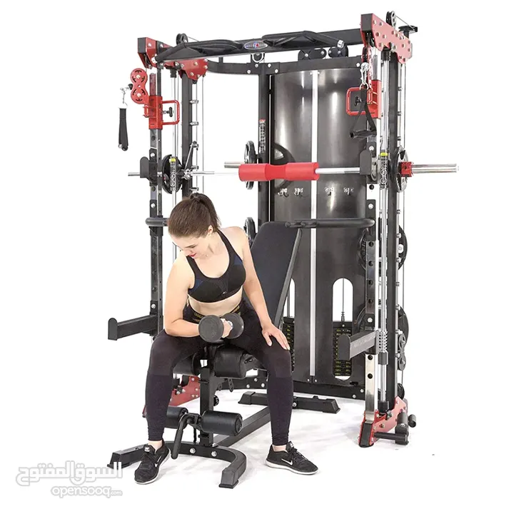جهاز رفع الأثقال متعدد الوظائف Multi-Function Smith Machine Home Gym