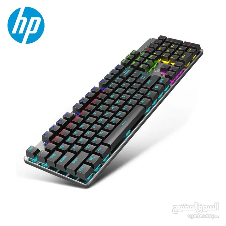 keyboard hp Mechanical Gaming GK100 كيبورد كمينكل من اتش بي مضيئ ملون RGB Light