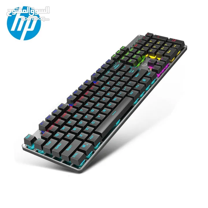 keyboard hp Mechanical Gaming GK100 كيبورد كمينكل من اتش بي مضيئ ملون RGB Light
