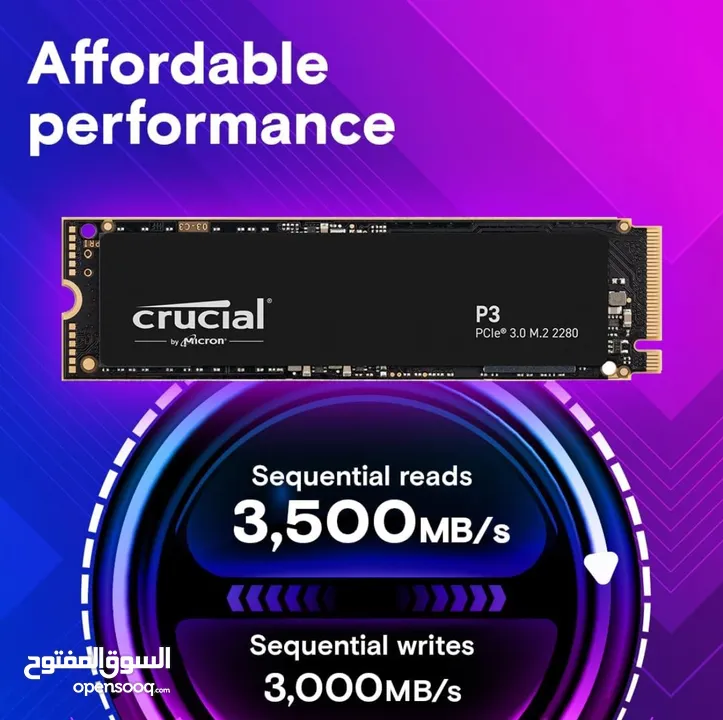 Crucial M.2 NVMe SSD 500gb PCIE 3.0 Computer Storage (BRAND NEW UNOPENED) -   كروشال500 جيجا جديد