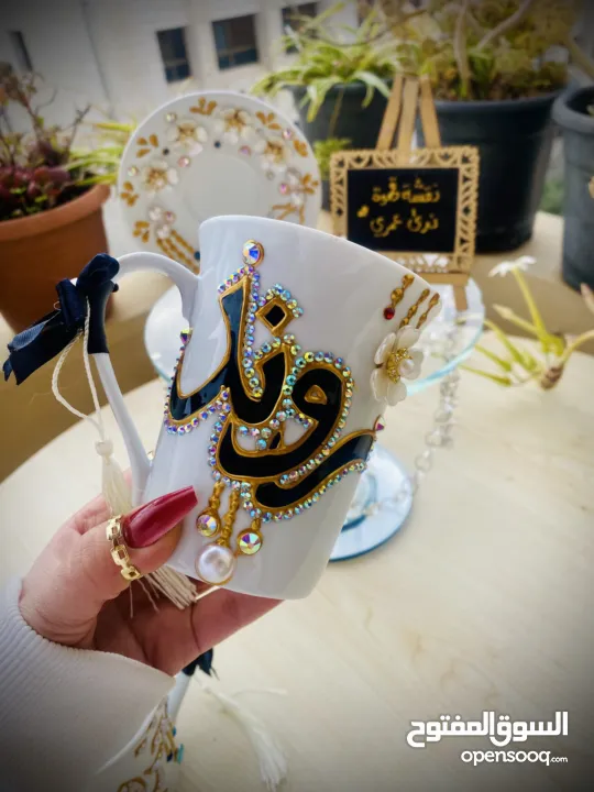 دلات قهوة وفناجين ومناديل ام العريس وغيرها