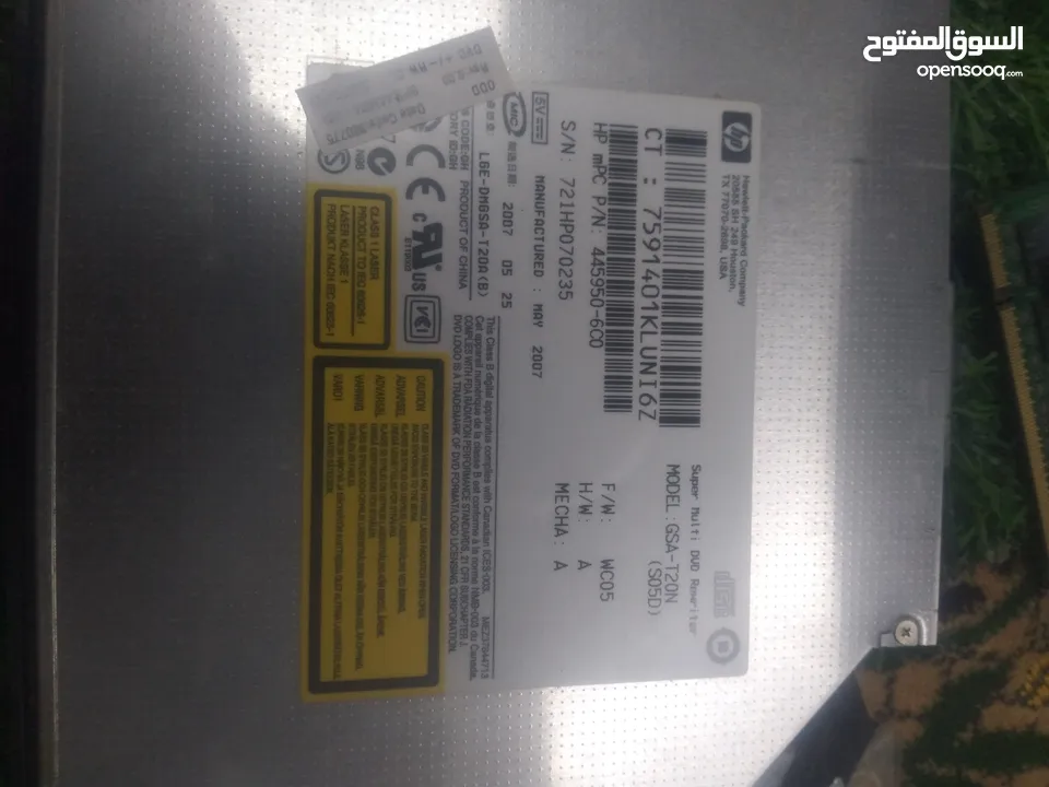 قطع قارئ DVD وشاحن ورام وواي فاي وكيبورد وشاشة وسرعة لاب توب وبور سبلاين مزود طاقة لكيس بيع او بدل