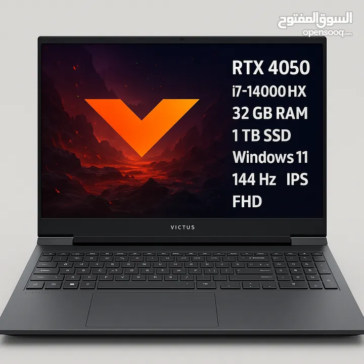 لابتوب جيمنج قوي جدا شبه جديد laptop gaming hp victus 16-r1007ne
