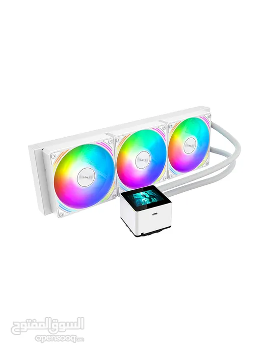 Huntkey MVP V360 3 Fans CPU Cooler مراوح تبريد للكيس 3 متوفرين باللونين الابيض و الاسود