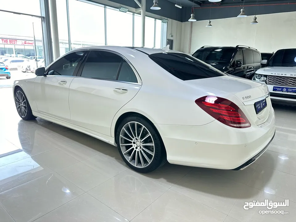 مرسيدس S500 ابيض داخل بيج 5 فصوص خليجي