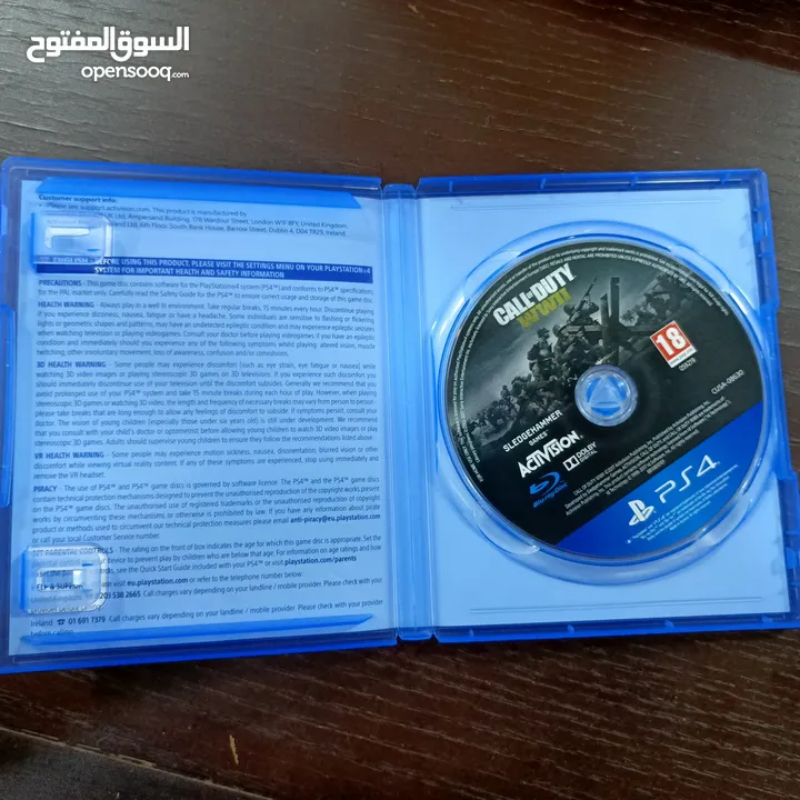 سيدي بلاسيشن4 كول اف ديوتي WWII استعمال بسيط جدا ولا خدش السعر 25