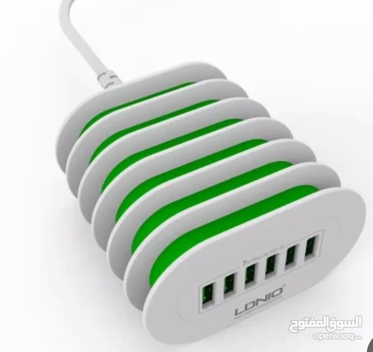 شاحن LDNIO المكتبي 7A ذو 6 منافذ USB سريع