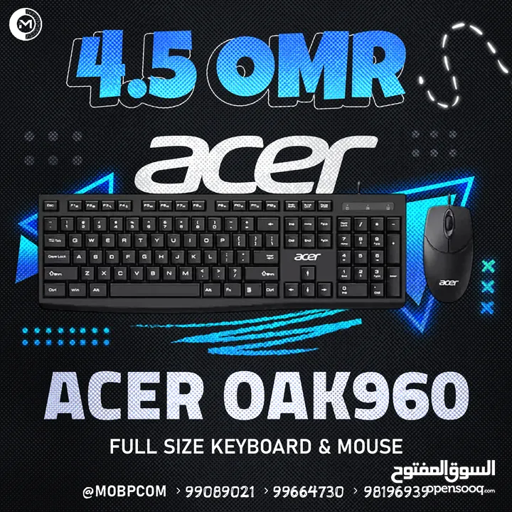 Acer Oak960 Full Size Keyboard & Mouse - كيبورد و ماوس من ايسر !