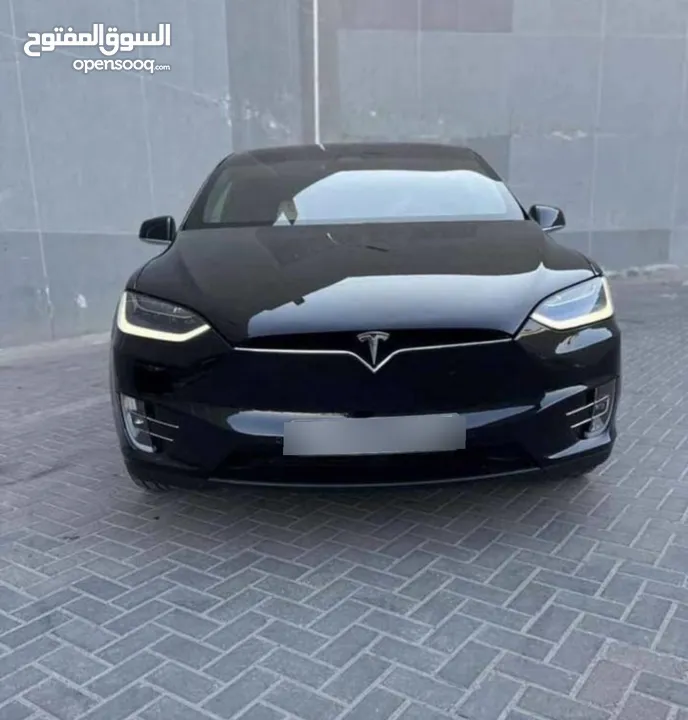 Tesla model x 2019 long range dual motor  فحص كامل+ الها كرت بالشكركه