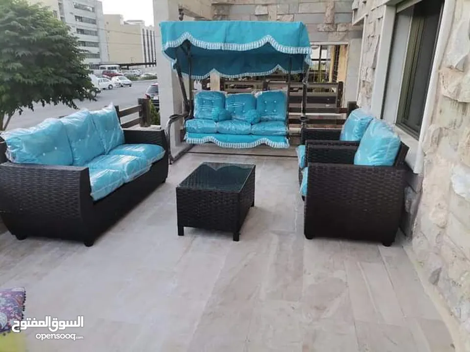 طقم طاولة مع 4 كراسي خشب زان طوي للحديقه للرحلات