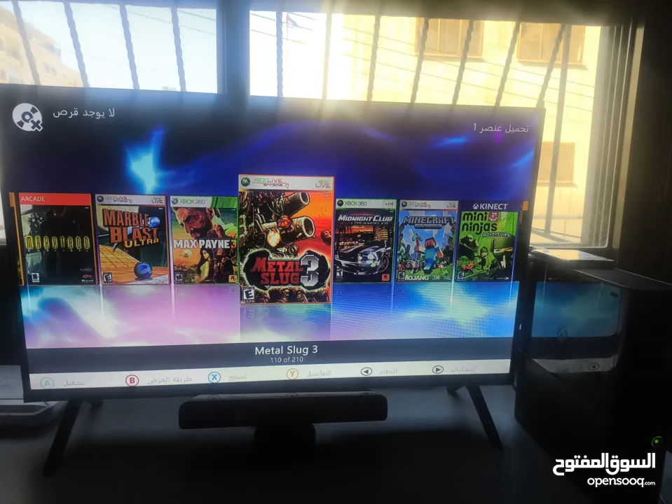 xbox360 مجدد مهكر مع ايد و250 لعبة من افضل الالعاب وكونيكت السعر 550 شيكل غير قابل للتنزيل