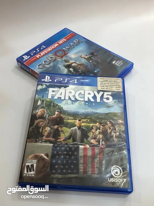 اقراص ps4 god of war + farcry