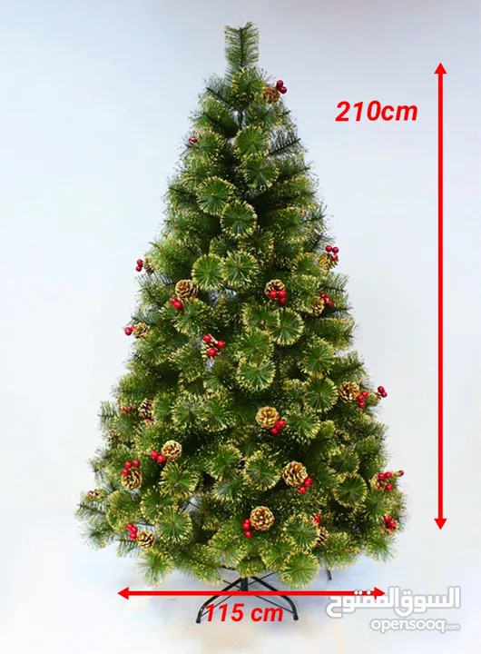 شجرة كريسماس 210 سم كثيفة فاخرة 210cm snowy christmas artificial tree