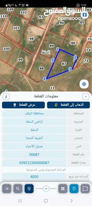 أرض للبيع 4دونم السلط من المالك مطلة عالضفة الغربية بداخل مشروع استثماري مستوية ومسنسلة لقطة