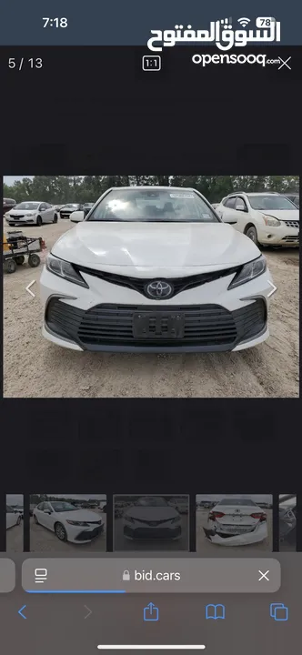 2022 TOYOTA CAMRY LE حادث جداً بسيط